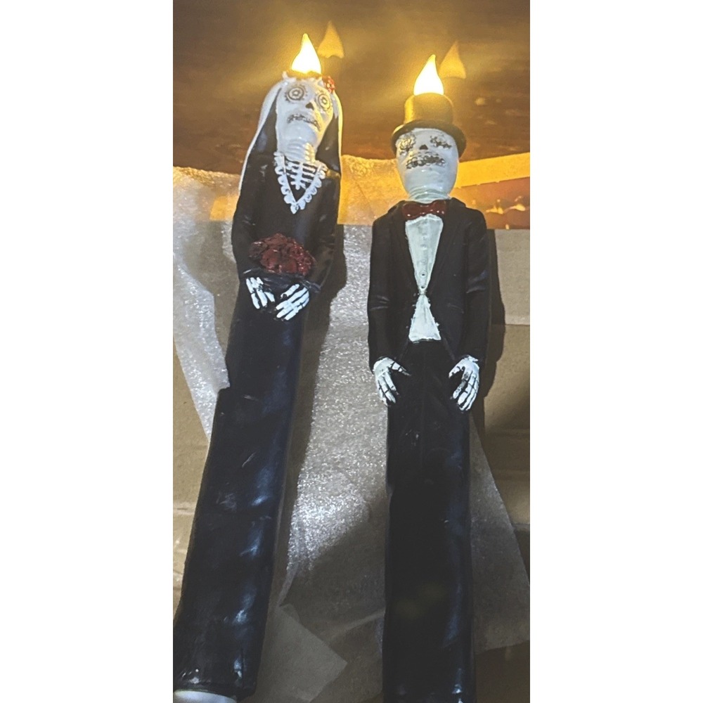 Flameless Taper Candles with Remote CandleSticks‎ Flickering. Handmade Couple
